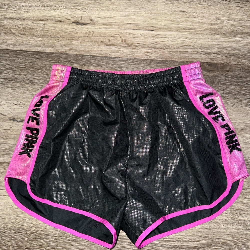 Pink running shorts